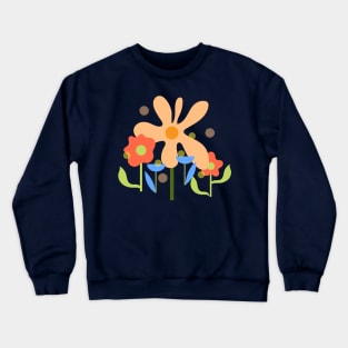 Abstract colorful flowers Crewneck Sweatshirt